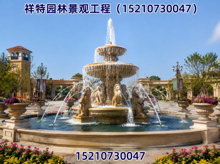 易县景区喷泉展示图